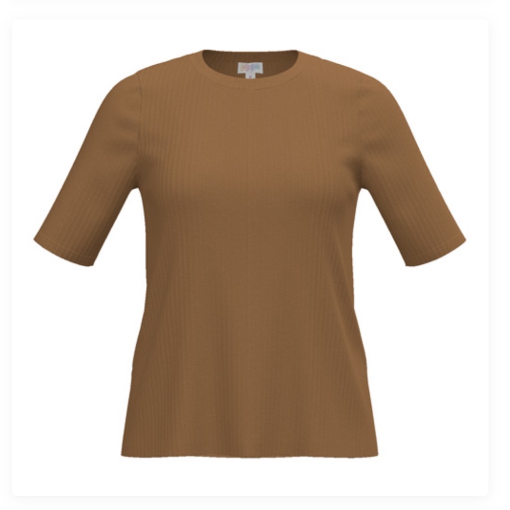 NWT LulaRoe Alli Top- Taupe, ribbed material